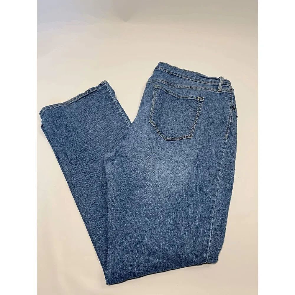 Old Navy Original Women's Mid Rise Denim Jeans Straight Leg Light Wash Size 16R